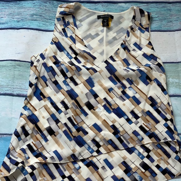White House Black Market Tops - Whitehouse/black market block silk tank